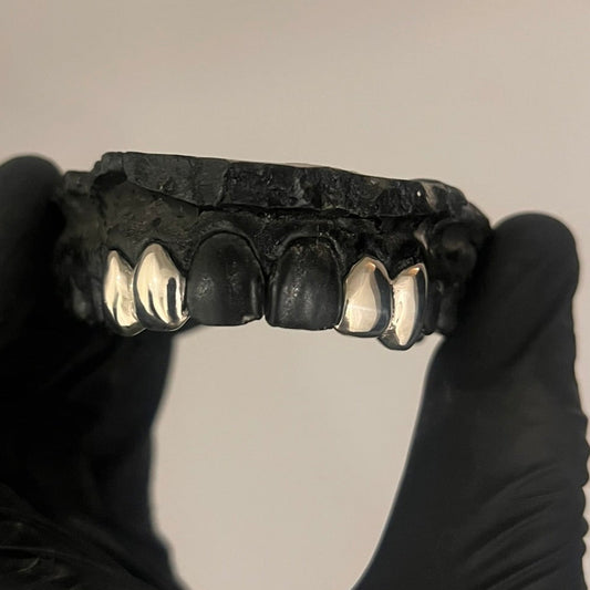 Silver 4 Tooth Grill Top
