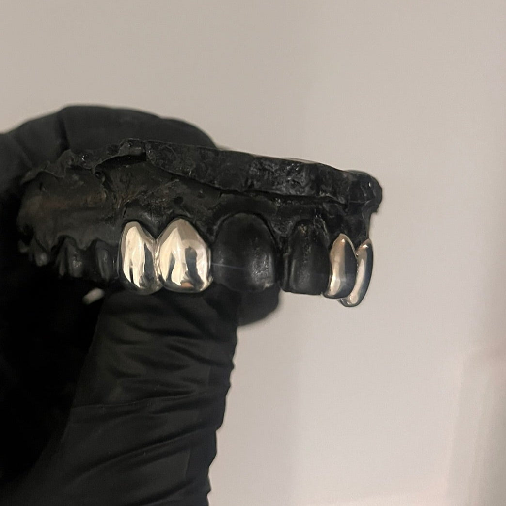 Silver 4 Tooth Grill Top
